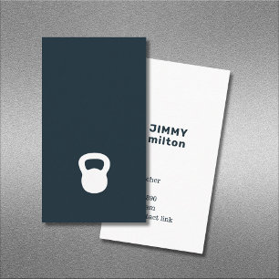 Carte De Visite Salle de sport minimaliste en bleu foncé