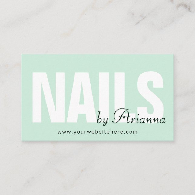 Carte De Visite  Salon à ongles | Nail Tech | Clou Styliste Mentio (Devant)