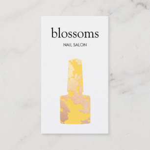 Carte De Visite Salon à ongles Parties scintillant or jaune