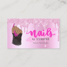 Salon à ongles rose Diamond Déchets Parties scinti