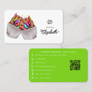 Carte De Visite Salon africain-américain vibrant de griffe