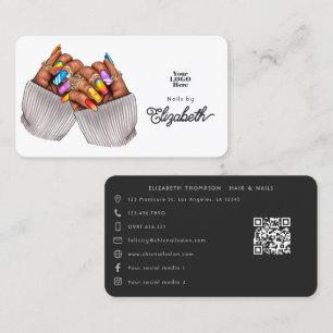 Carte De Visite Salon africain-américain vibrant de griffe