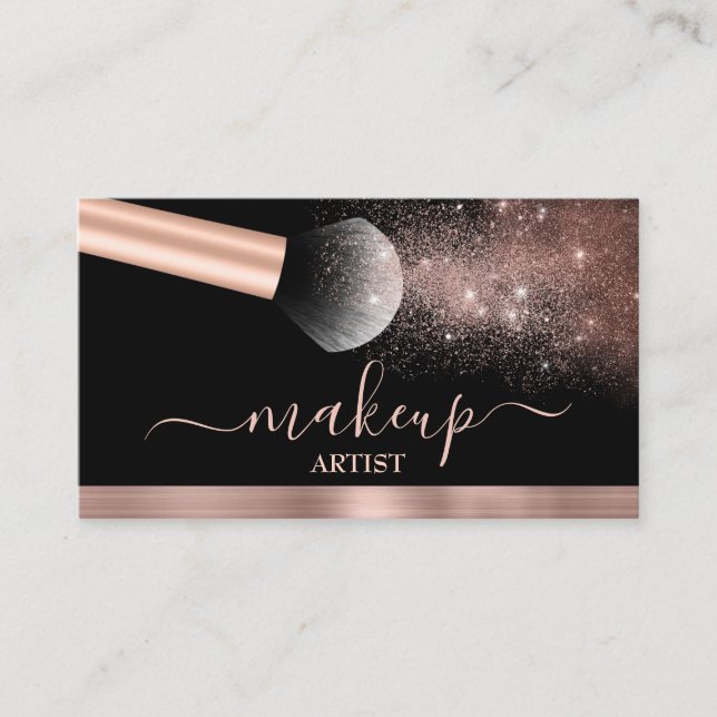 Carte De Visite Salon d'artiste de maquillage de Parties scintilla (Devant)