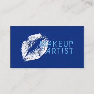 Carte De Visite Salon d'artiste maquillage aux lèvres blanches é