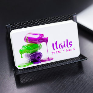 Carte De Visite Salon d'artiste moderne et moderne pour ongles pro