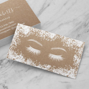 Carte De Visite Salon d'artistes de maquillage Rustique Floral Las