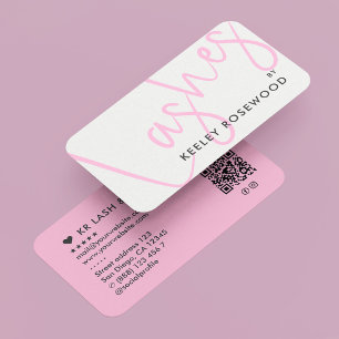 Carte De Visite Salon de beauté Aesthetic Lashes Rose