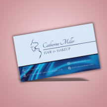 Salon de beauté bleu moderne Artiste maquillage de
