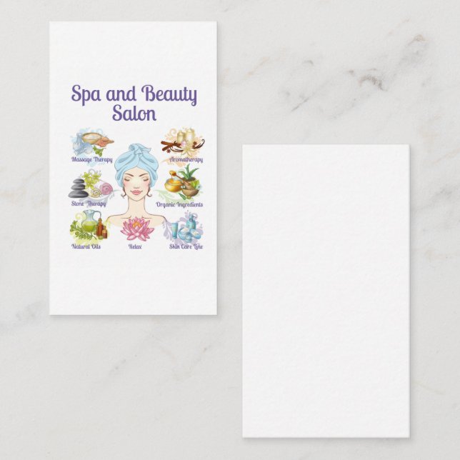 Carte De Visite Salon de beauté et spa (Devant / Derrière)