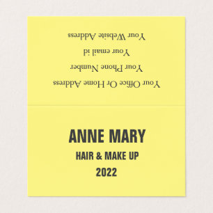 Carte De Visite Salon de beauté gris-jaune 2022