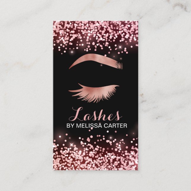 Carte De Visite Salon de beauté Maquillage Artiste Brows Lash Exte (Devant)