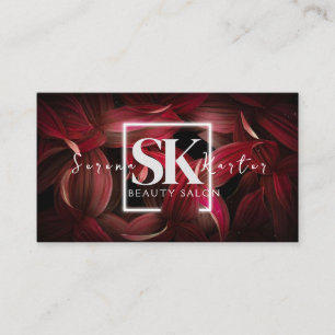 Carte De Visite Salon de beauté Neon Abstraite femme moderne