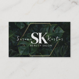 Carte De Visite Salon de beauté Neon Abstraite femme moderne