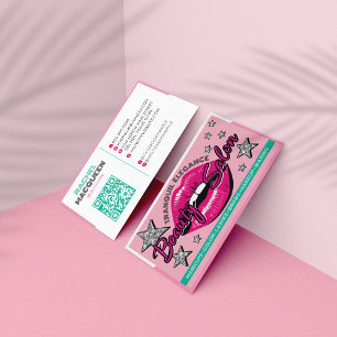 Carte De Visite Salon de beauté Pop Art Glamour et Girly Retro