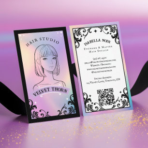 Carte De Visite Salon de beauté styliste capillaire holographique