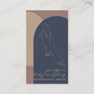 Carte De Visite Salon de bronzage par pulvérisation de contourneme