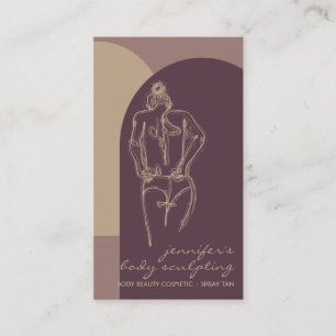 Carte De Visite Salon de bronzage par pulvérisation de sculpture d