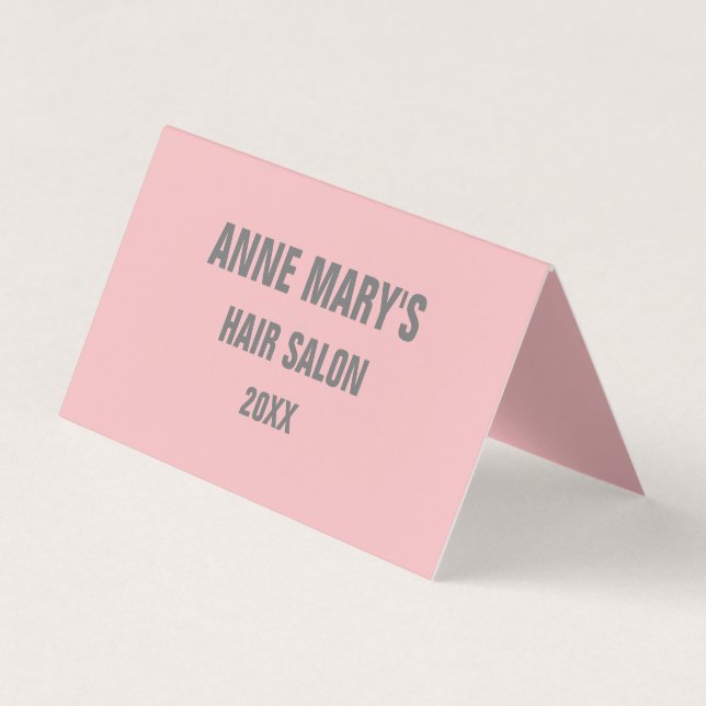 Carte De Visite Salon de cheveux rose vif Spa Girly Moderne tendan (Devant)