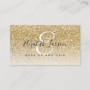 Carte De Visite Salon de coiffure branché Gold Parties scintillant