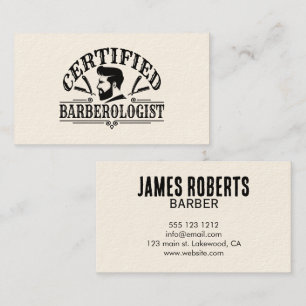 Carte De Visite Salon de coiffure Coiffeur Professionnel Barbier