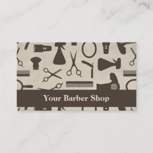 Carte De Visite Salon de coiffure de motif d'outils de coupe de