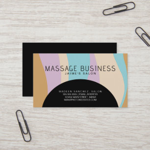 Carte De Visite Salon de coiffure entreprise de massage abstrait D