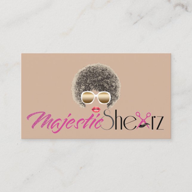 Carte De Visite Salon de coiffure fait sur commande de logo de (Devant)