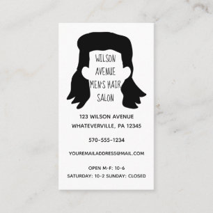 Carte De Visite Salon de coiffure homme Barber Hipster Mullet