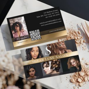 Carte De Visite Salon de coiffure photographe styliste Luxe Monogr