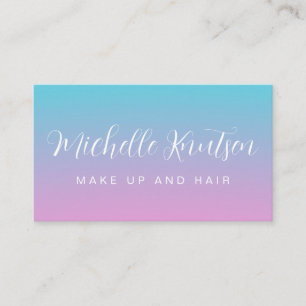 Carte De Visite Salon de coiffure pour artiste de maquillage rose 