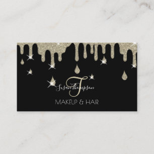 Carte De Visite Salon de coiffure pour artiste Parties scintillant