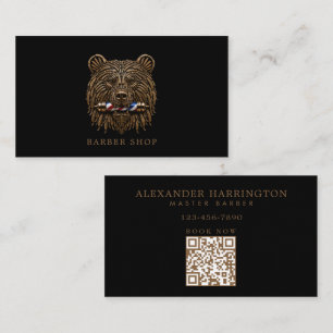 Carte De Visite Salon de coiffure professionnel minimal Bronze Bea