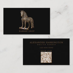Carte De Visite Salon de coiffure professionnel minimal Bronze Mus