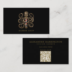 Carte De Visite Salon de coiffure professionnel minimal Bronze Pie