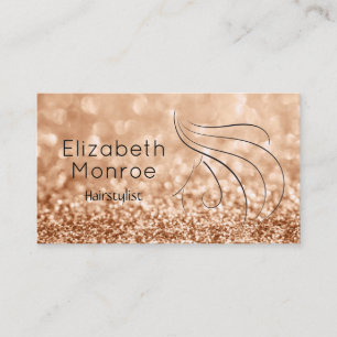 Carte De Visite Salon de coiffure tendance Parties scintillant or