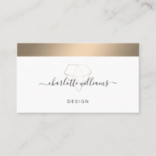 Carte De Visite Salon de diamant minimaliste moderne Visitenkarte