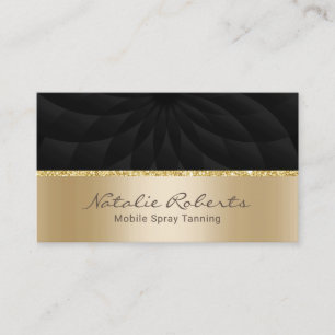 Carte De Visite Salon de l'Spa moderne Black Gold de Mobile Spray 