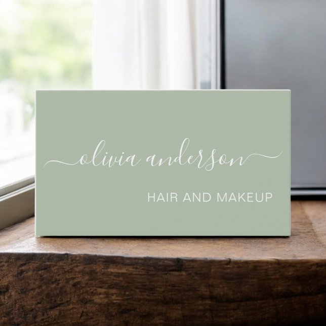 Carte De Visite Salon de maquillage à cheveux simples pour filles  (Créateur téléchargé)
