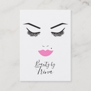 Carte De Visite Salon de maquillage de beauté visage cils et lèvre