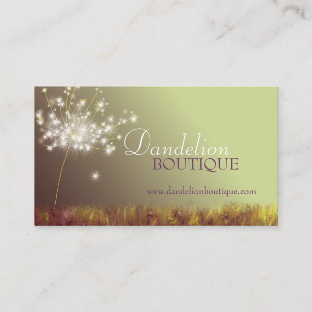 Carte De Visite Salon de mode unique Dandelion (Devant)