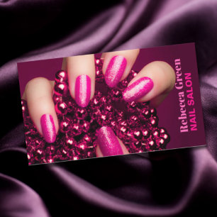 Carte De Visite Salon de ongles de beauté manucure tendance