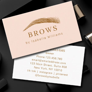 Carte De Visite Salon de sourcils élégant minimal