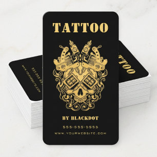 Carte De Visite Salon de tatouage de tatoueur professionnel