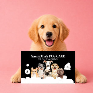 Carte De Visite Salon de toilettage Black Dog Spa Sitting Bath Gro