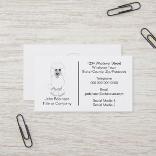 Carte De Visite Salon de toilettage pour chiens design Caniche