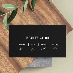 Carte De Visite Salon des cheveux blancs Moderne Bold Code Qr Soci