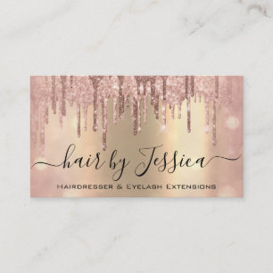 Carte De Visite Salon des cheveux Coiffeur Nails Maquillage Rose O