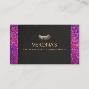 Carte De Visite Salon des Extensions Eyelash et Parties scintillan