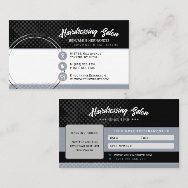 Carte De Visite Salon du coiffeur | Parfait (Devant / Derrière)