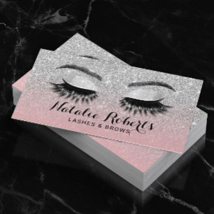 Carte De Visite Salon Eyelash Eeybrow Lashes Parties scintillant r